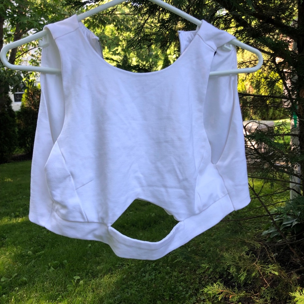 White tank crop top